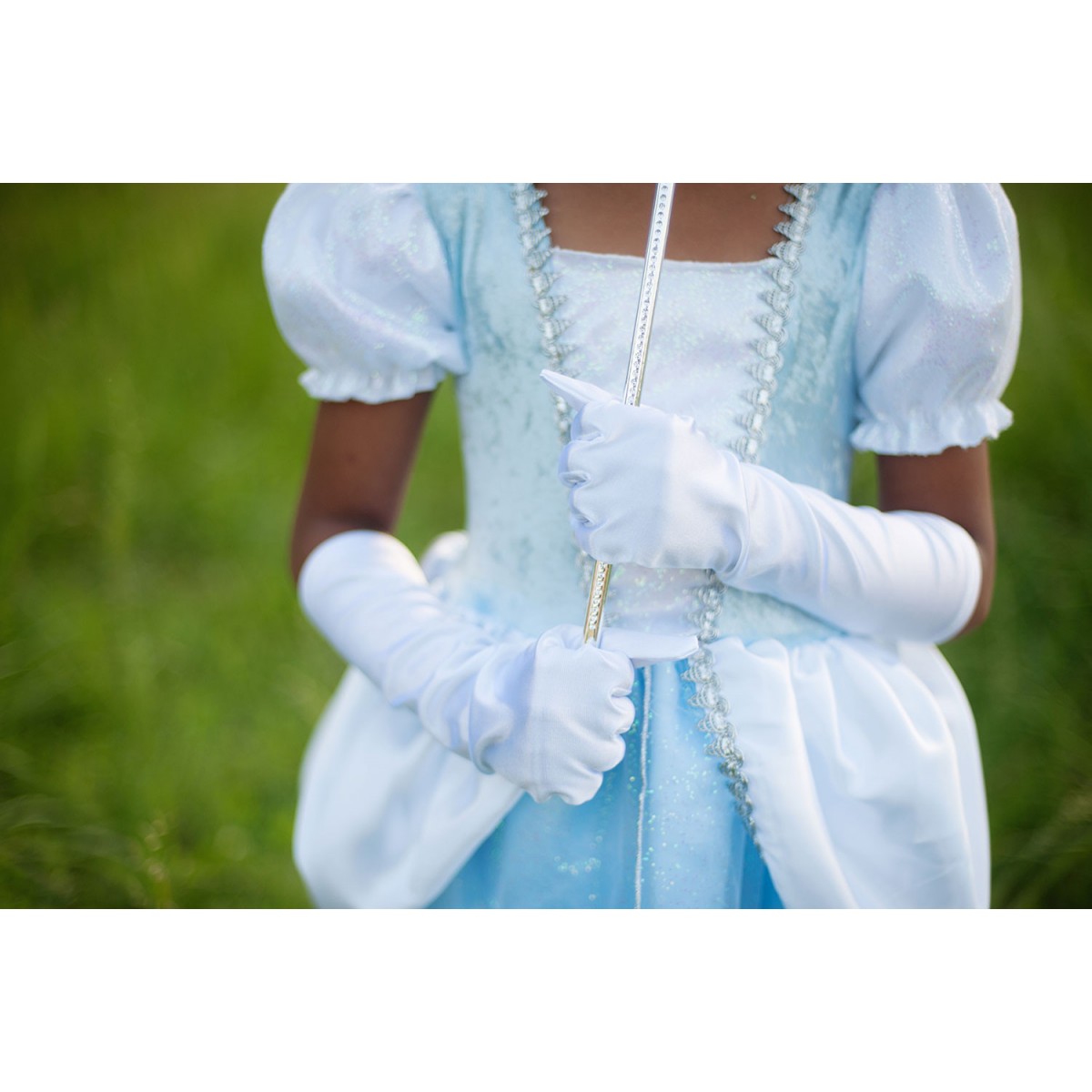Guantes Blancos Largos Satin 35cm Princesa Disney Disfraz