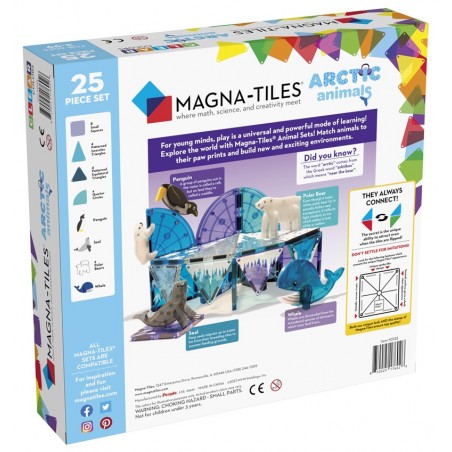 Magna-Tiles: Construcción magnética 25 piezas Animales granja