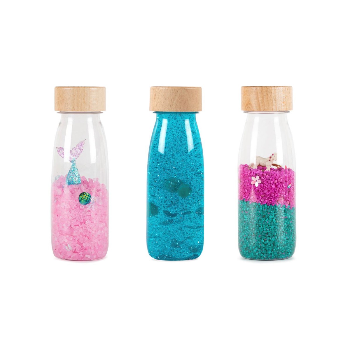 Petit Boum - Pack de 3 Botellas Sensoriales Life, Un Microcosmos en Cada  Botella, Descubre, Escucha y Aprende, Estimulación Sensorial