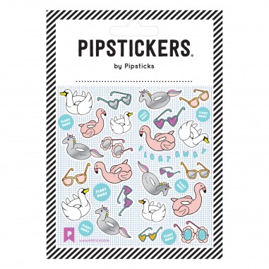 Hoja de pegatinas 10 x 10 Pipsticks Party Animal