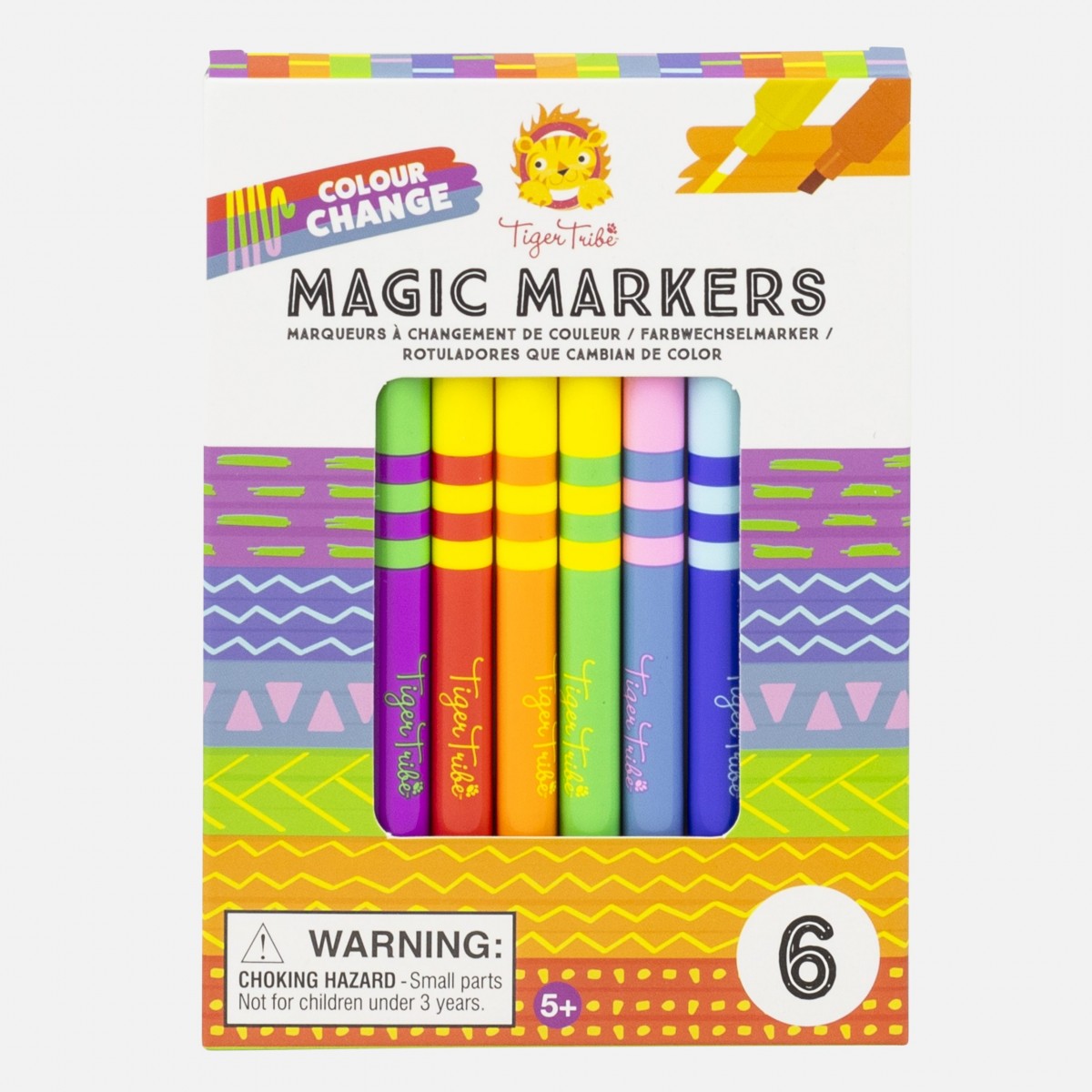 Glitter Markers - 6 Rotuladores de Purpurina Tiger Tribe