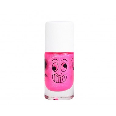 Esmalte de uñas Rosa Neón con Brillo